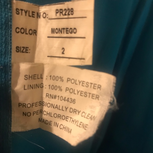 Prom dress Gorgeous turquoise  size: 2 - Picture 16 of 16